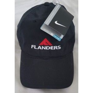 Nike Golf Flanders Dri Fit Swoosh Ball Cap Hat Adjustable Black 1 Size Fits Most